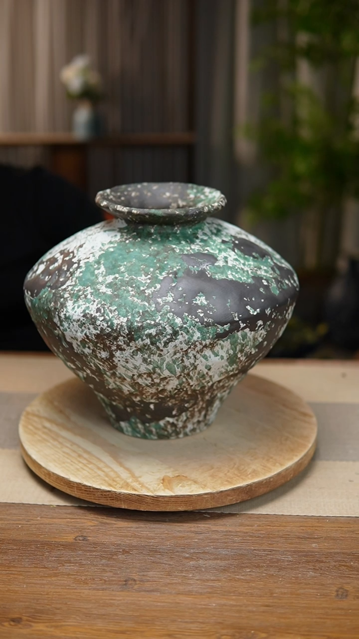 【闪购商品】 花器涂鸦绿大飞碟