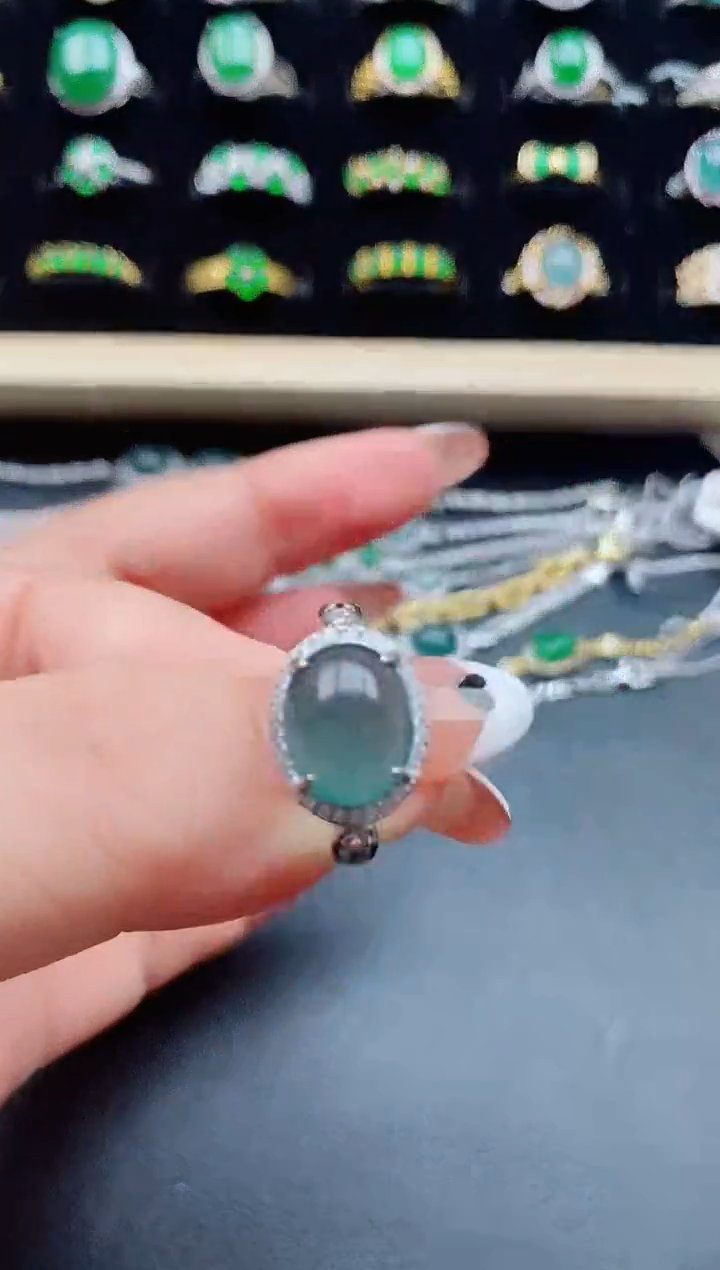 【闪购商品】翡翠戒指银S925镶嵌321321