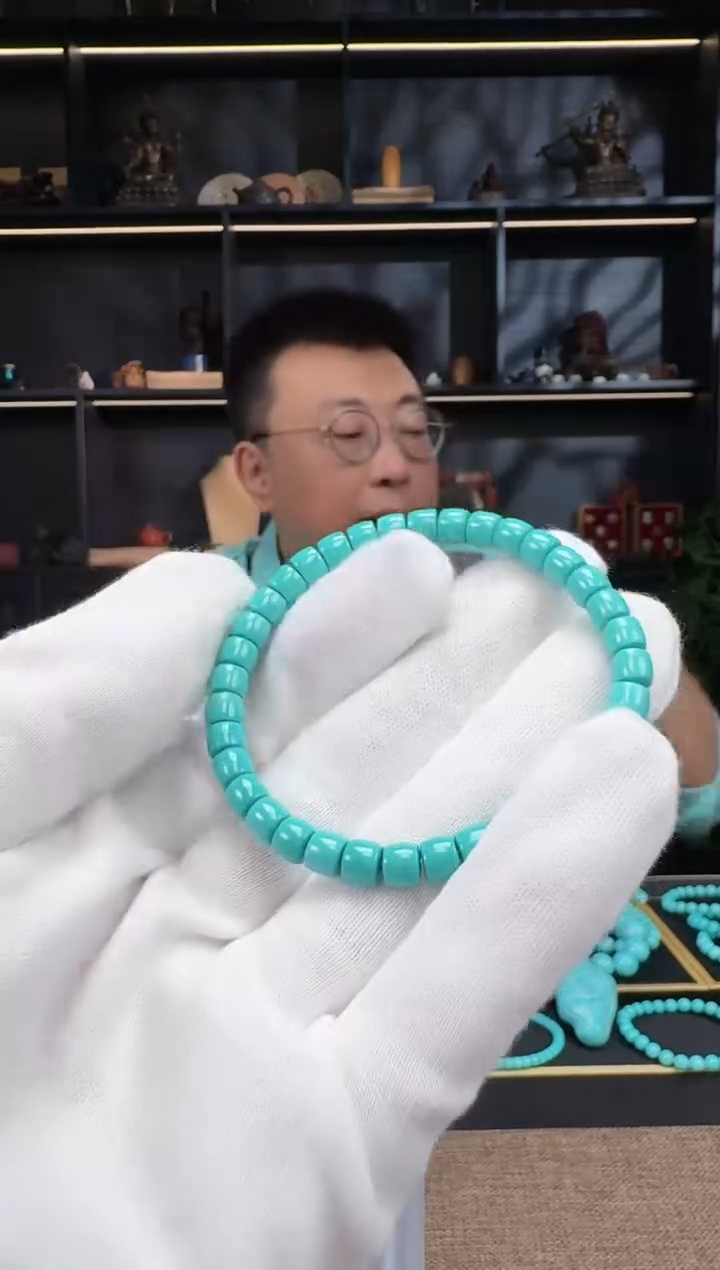 【闪购商品】绿松石1未镶嵌6mm极致手串12g