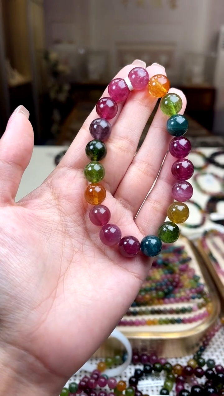 【闪购商品】/未镶嵌碧玺10mm+碧玺单圈多样性发货