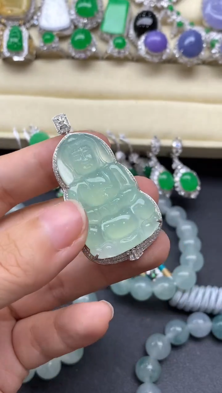 【闪购商品】翡翠颈饰18K金镶嵌615-中国好珍宝