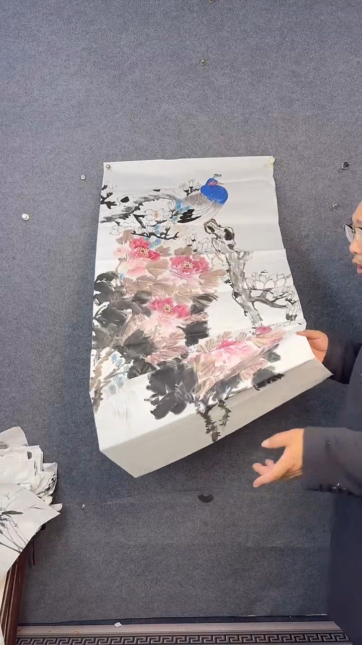 国画136*68吴铁成作品
