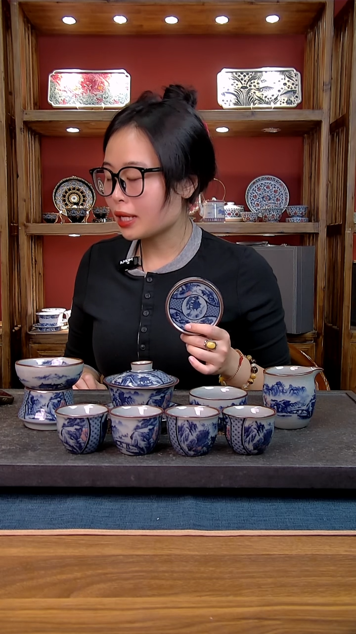 简装家用款9件套 老陶泥开片纹陶瓷茶具