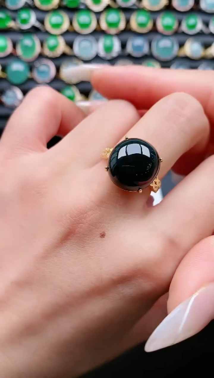 【闪购商品】翡翠戒指银S925镶嵌1111111