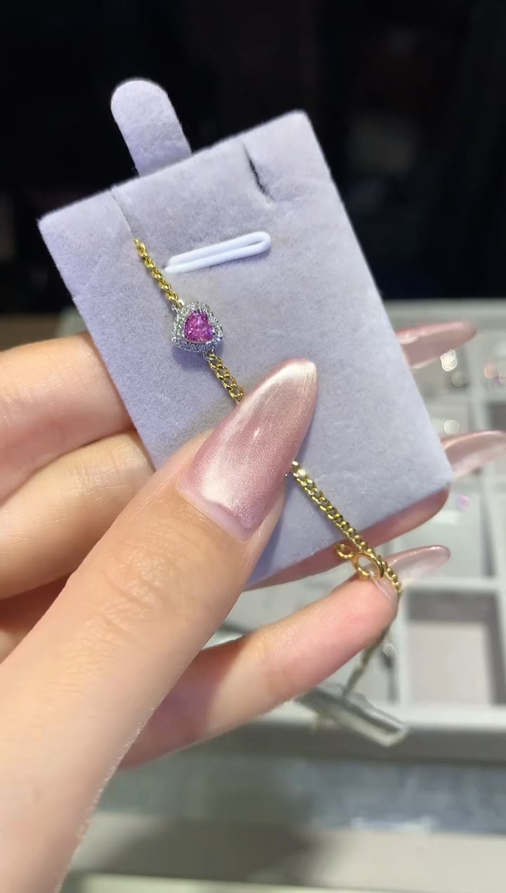 【闪购商品】蓝宝石手链18K金镶嵌手链-a30