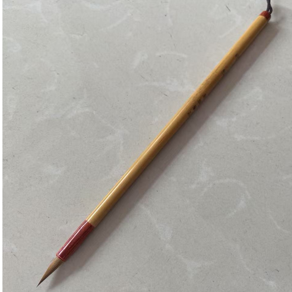 【迎红】精品纯狼毫小楷出锋1,9口径0,5 文征明千字文 书法作品毛笔