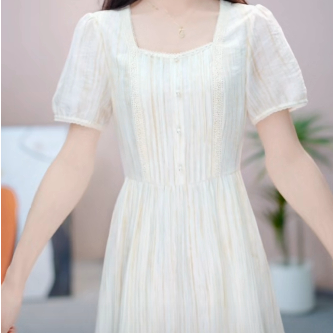 [依橙服饰] KK885 # 新款 2025 夏季  减龄 收腰 显瘦  连衣裙