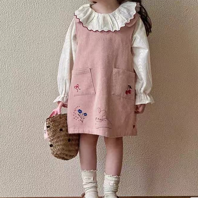 （159.9-409.9价格专拍）春季新款棉质儿童背心裙粉色儿童服装