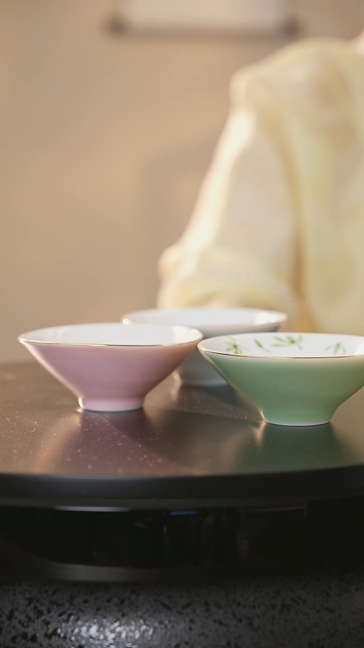 茶具色釉斗笠杯*6杯礼盒装@@DBTZ000118