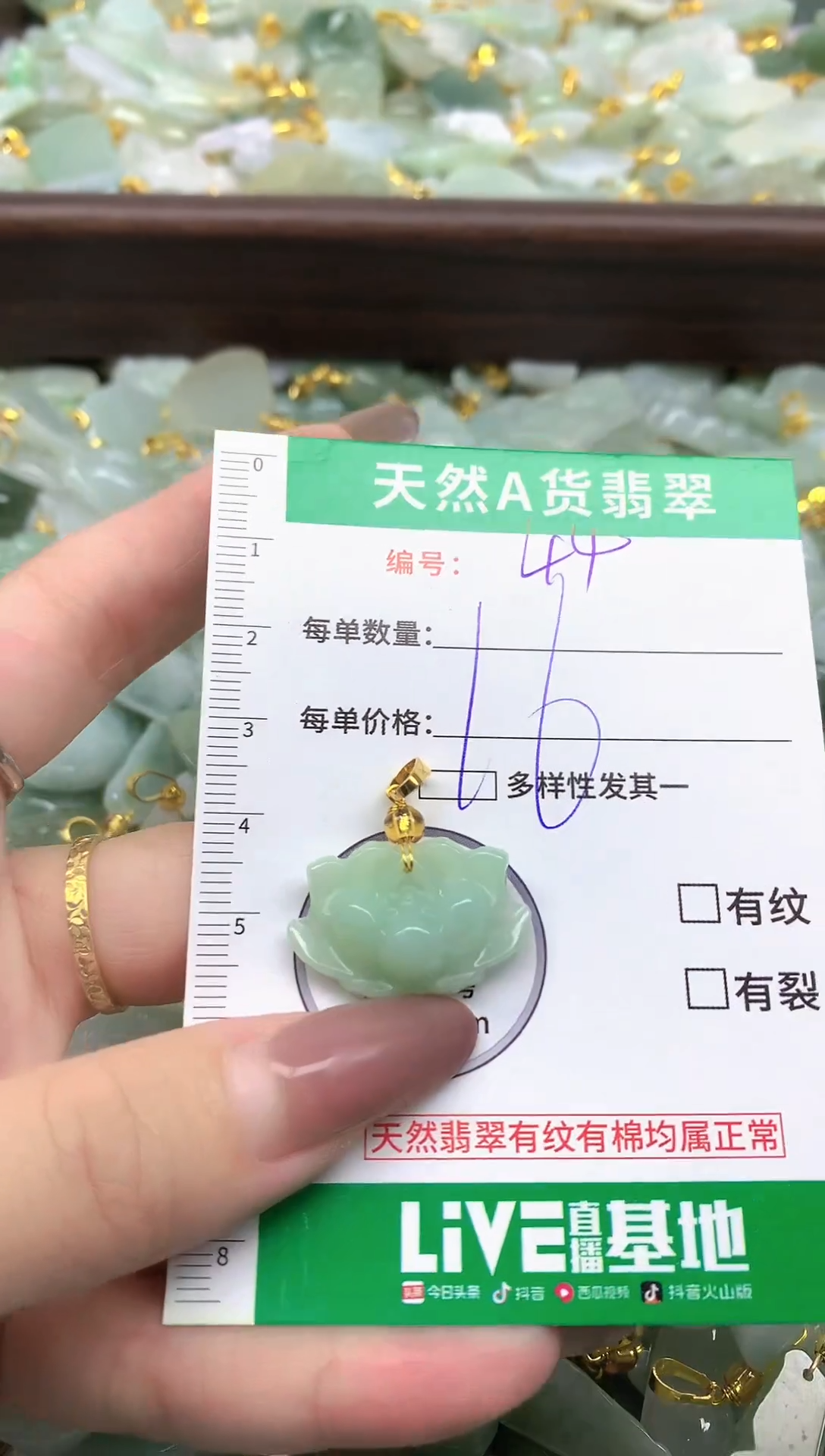 颈饰未镶嵌翡翠纯天然缅甸A货翡翠-44