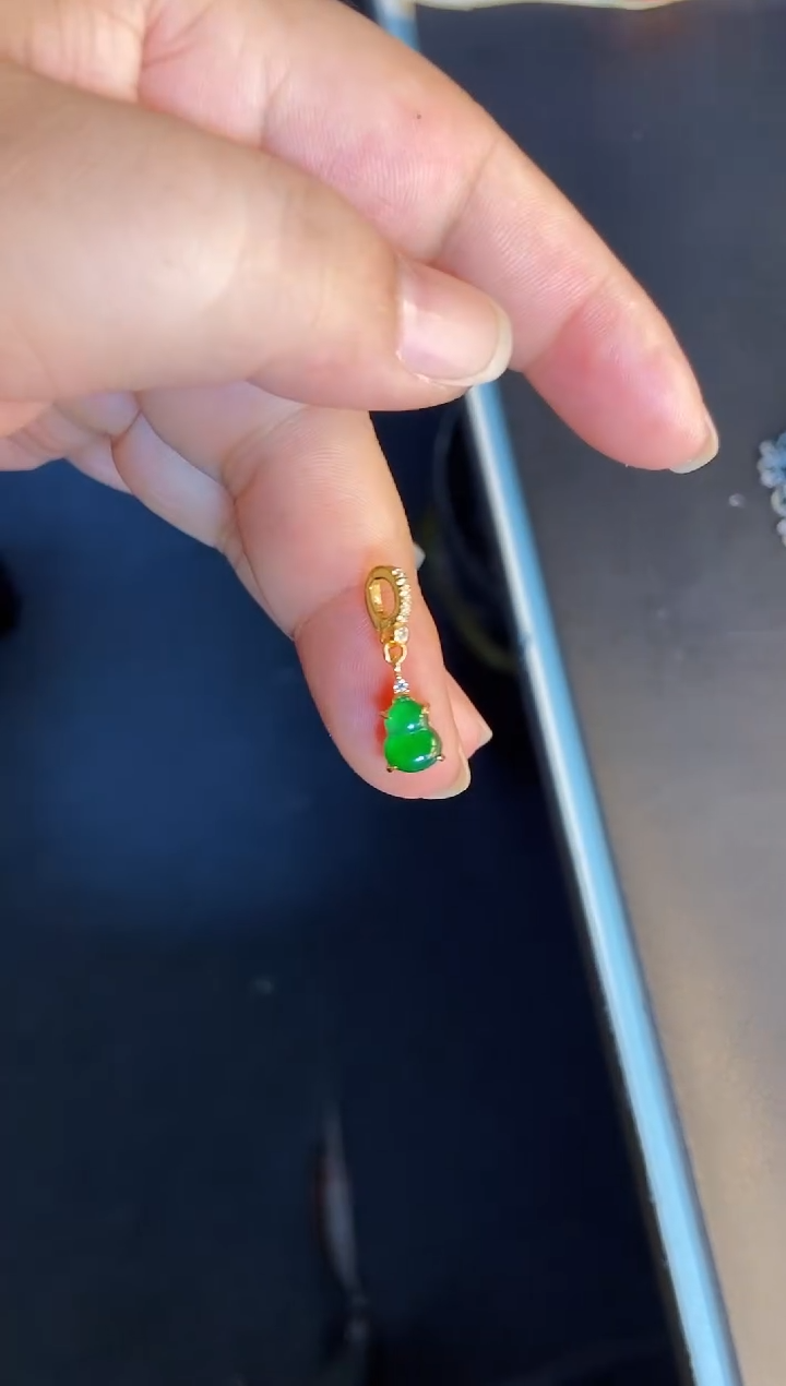 吊坠(不含链)银S925镶嵌翡翠1