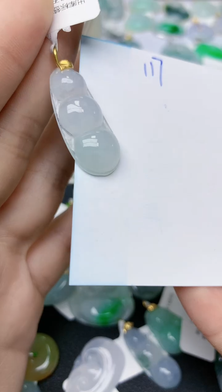【闪购商品】翡翠颈饰18K金镶嵌天然翡翠A货