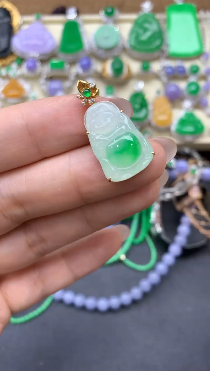 【闪购商品】翡翠颈饰18K金镶嵌244-中国好珍宝