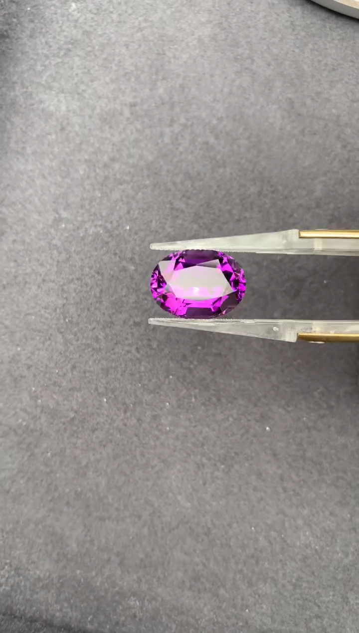 未镶嵌珠宝半成品紫晶10.9ct紫水晶  定制  GE