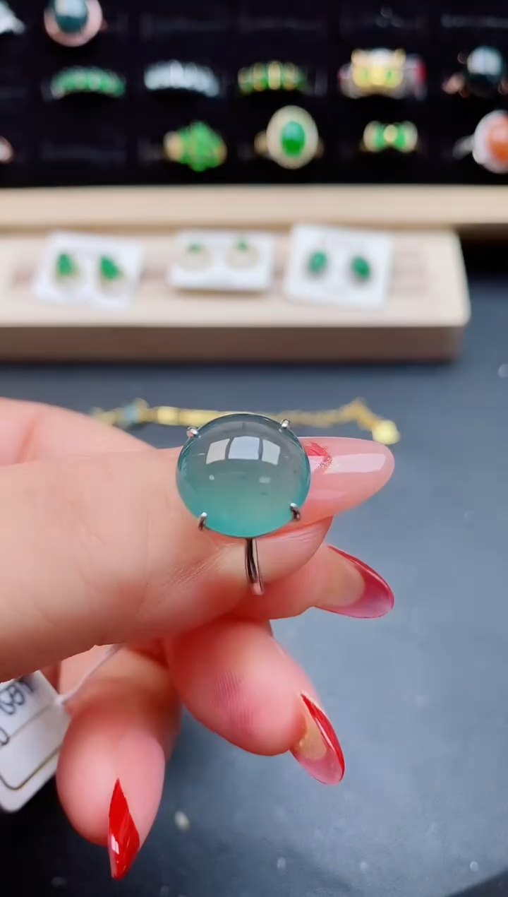 【闪购商品】翡翠戒指银S925镶嵌5080550