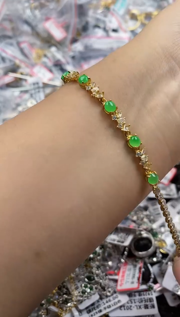 翡翠戒指银S925镶嵌1313    1