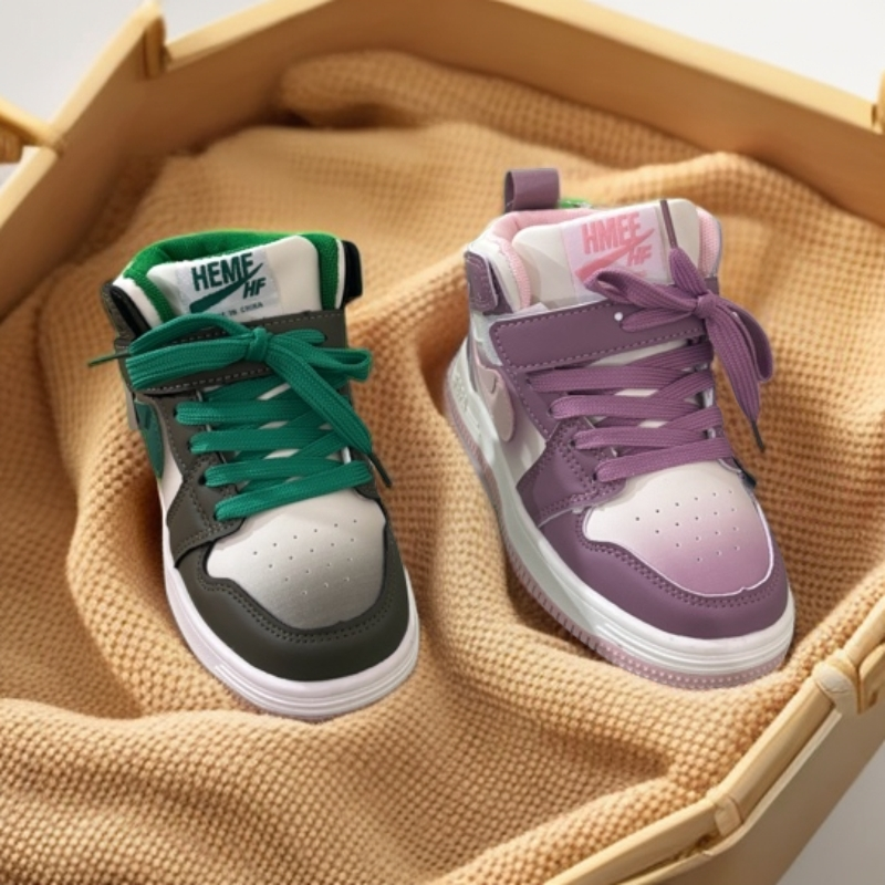 儿童秋季皮面防水单里男童女童时尚防滑休闲百搭魔术贴运动鞋3557