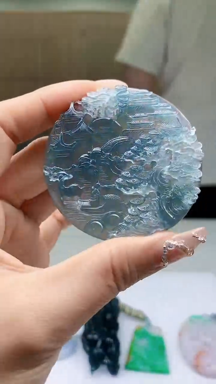 【闪购商品】定制翡翠未镶嵌4688ty-毛货挂件83