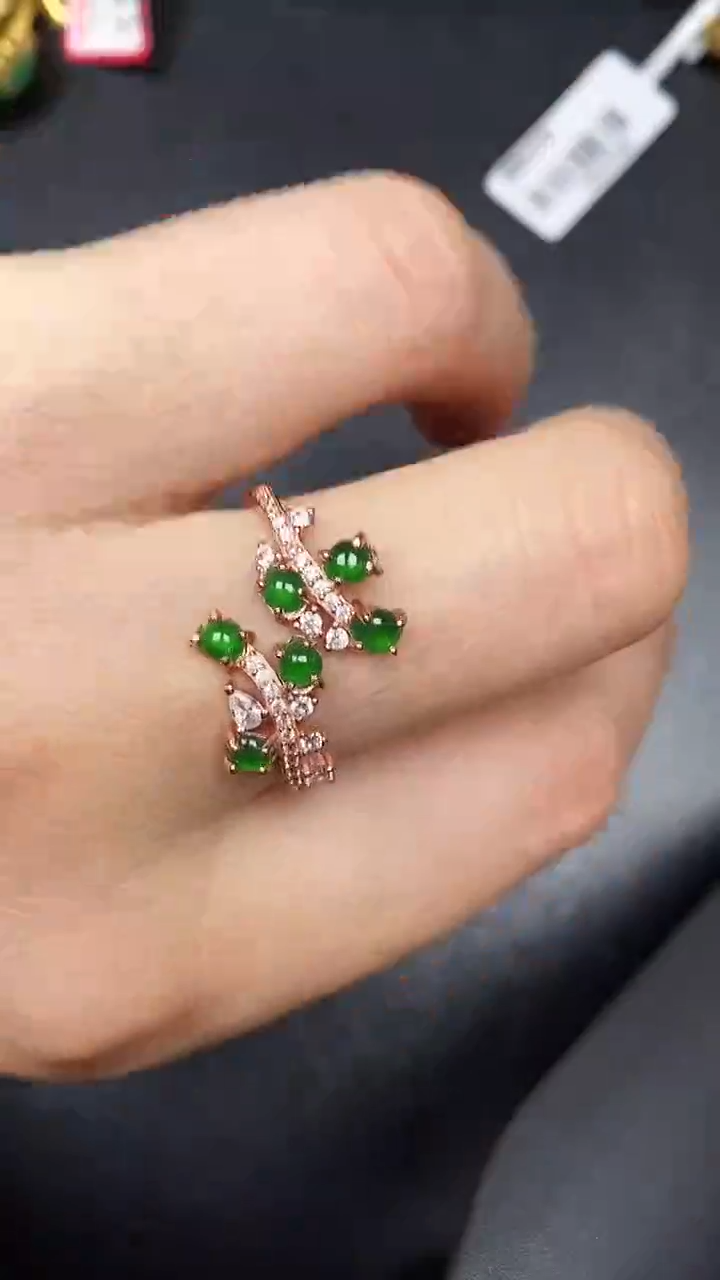 银S925镶嵌戒指翡翠1950