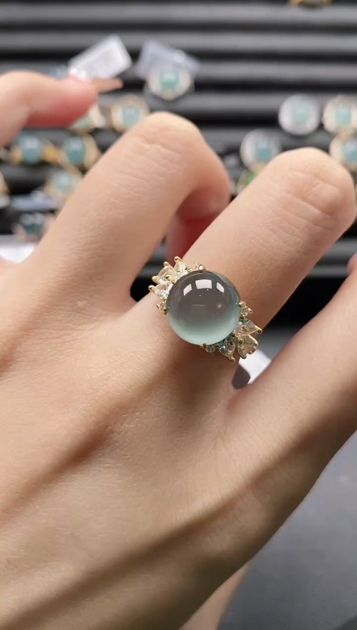【闪购商品】翡翠戒指银S925镶嵌1111