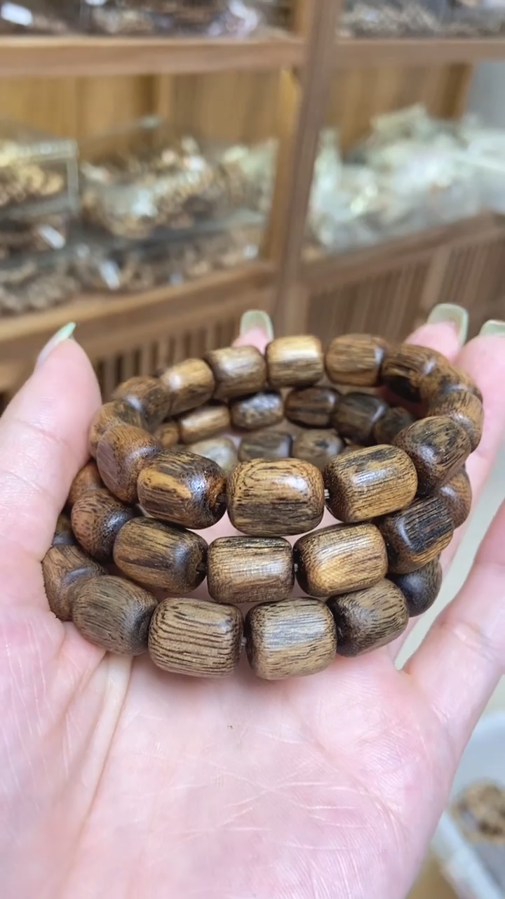 手串沉香海南红金猊随型单圈多样性发其一