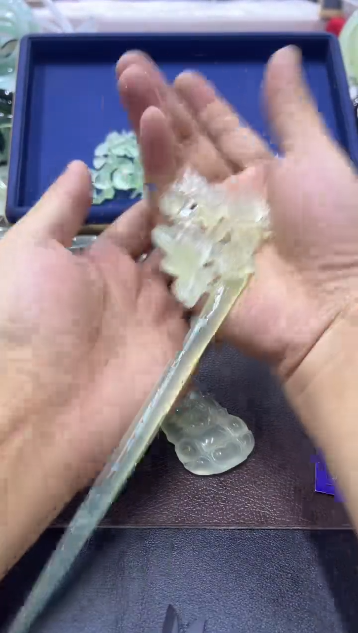 未镶嵌蛇纹石玉发饰11