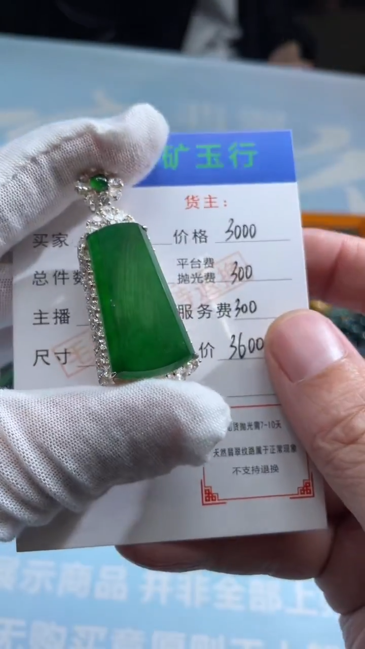 颈饰银S925镶嵌翡翠厂*-净货