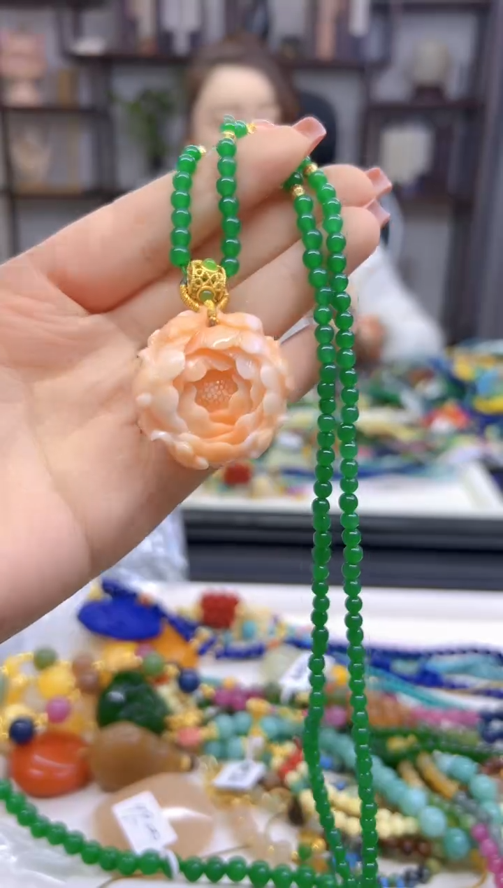 【闪购商品】翡翠毛衣链未镶嵌M501