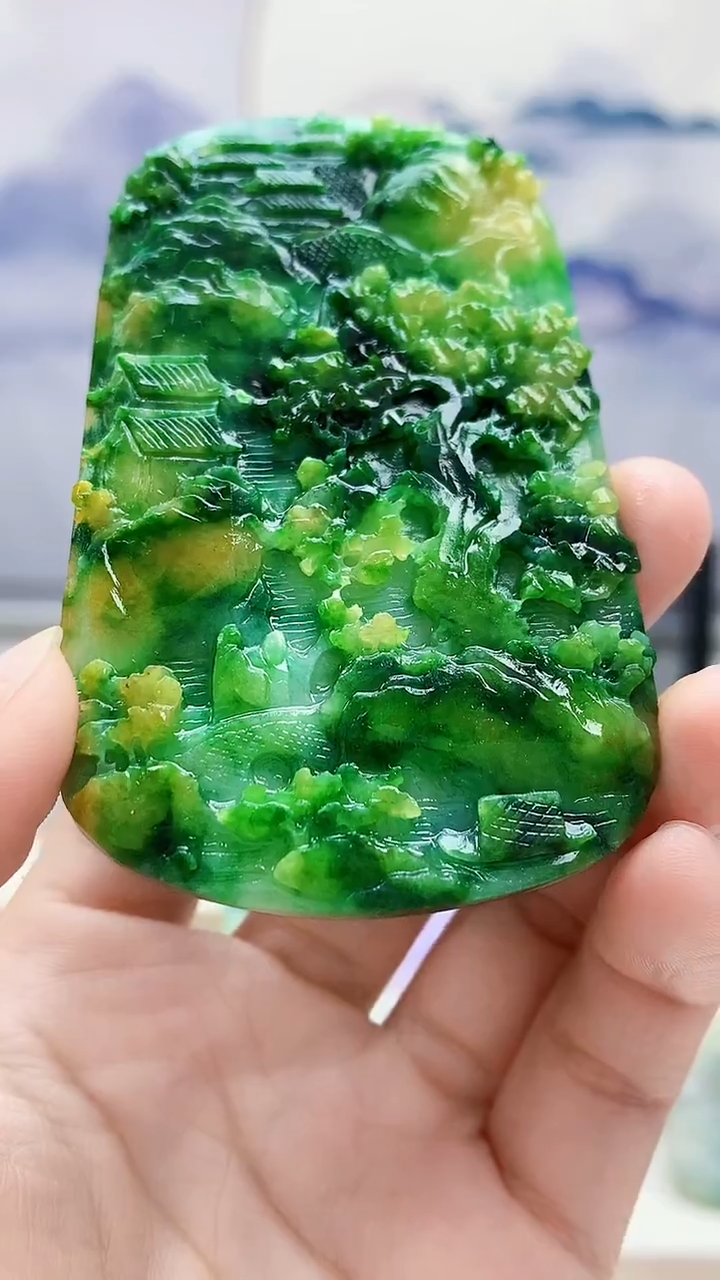 未镶嵌定制翡翠4829lr-毛货挂件45