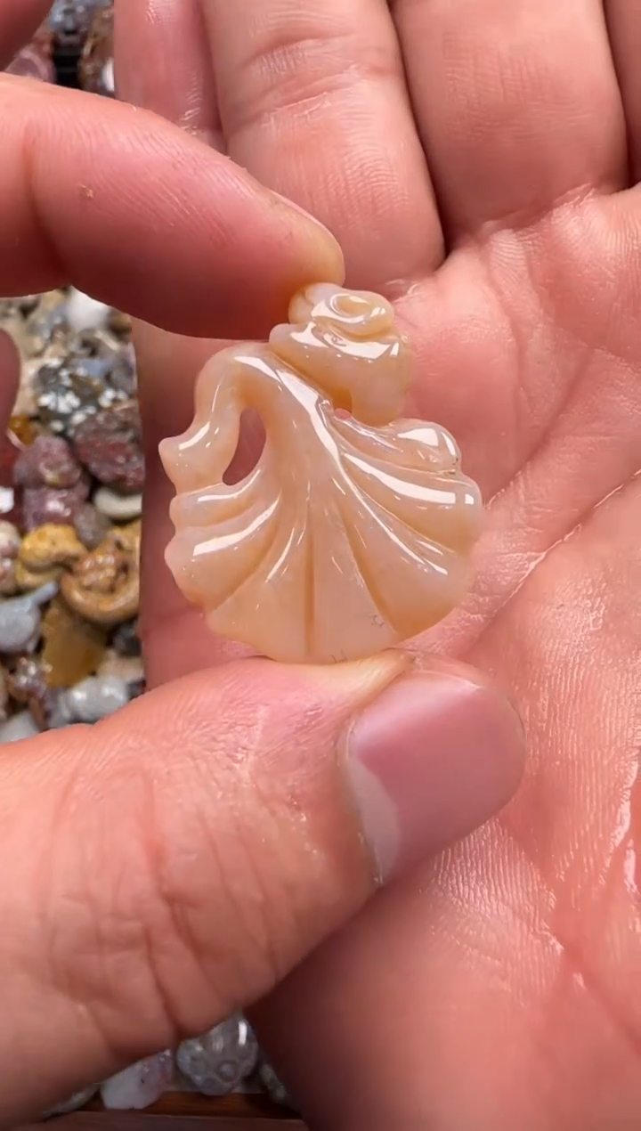 【闪购商品】硅化珊瑚（珊瑚玉）颈饰未镶嵌082