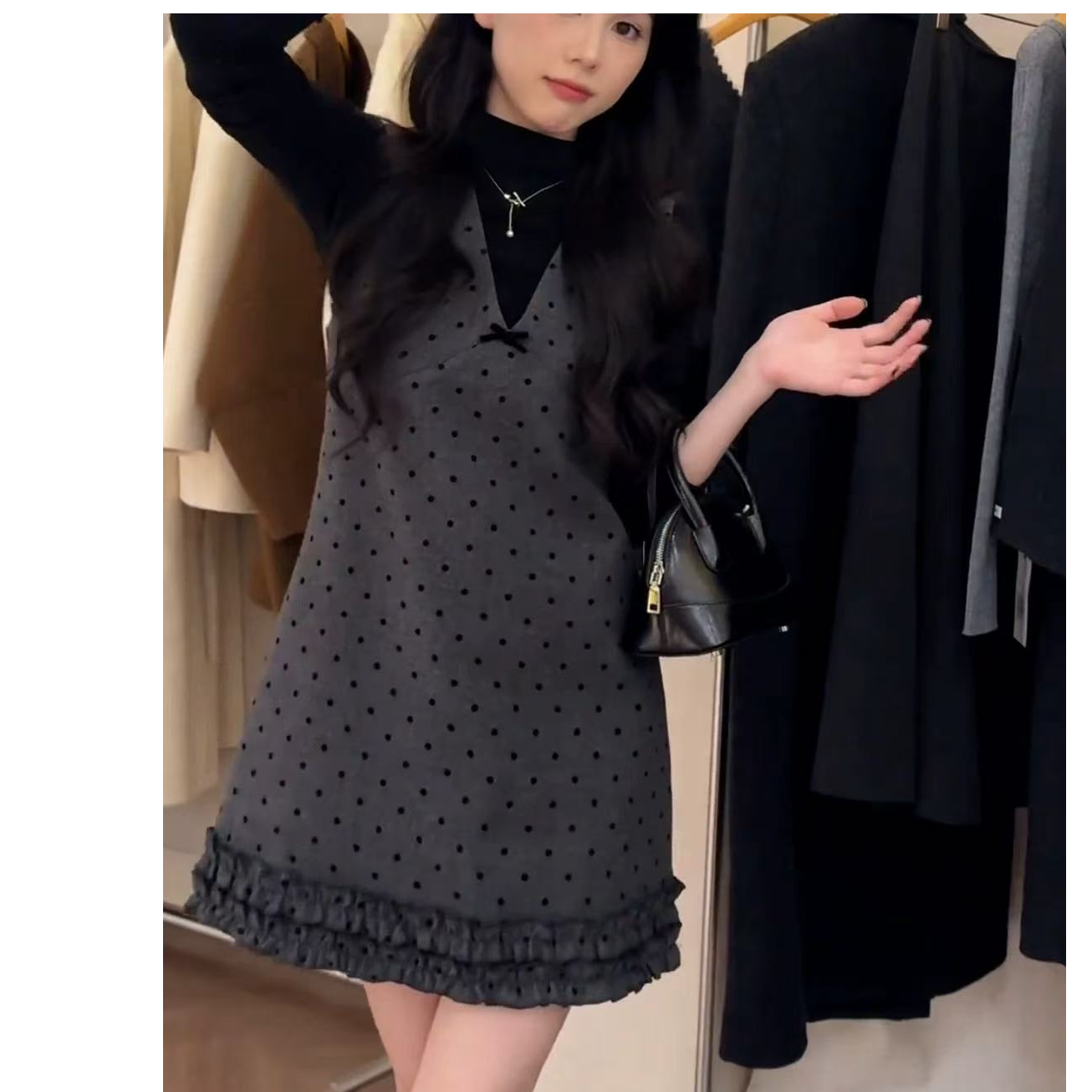 休闲风街头风长袖时尚套装百搭连衣裙