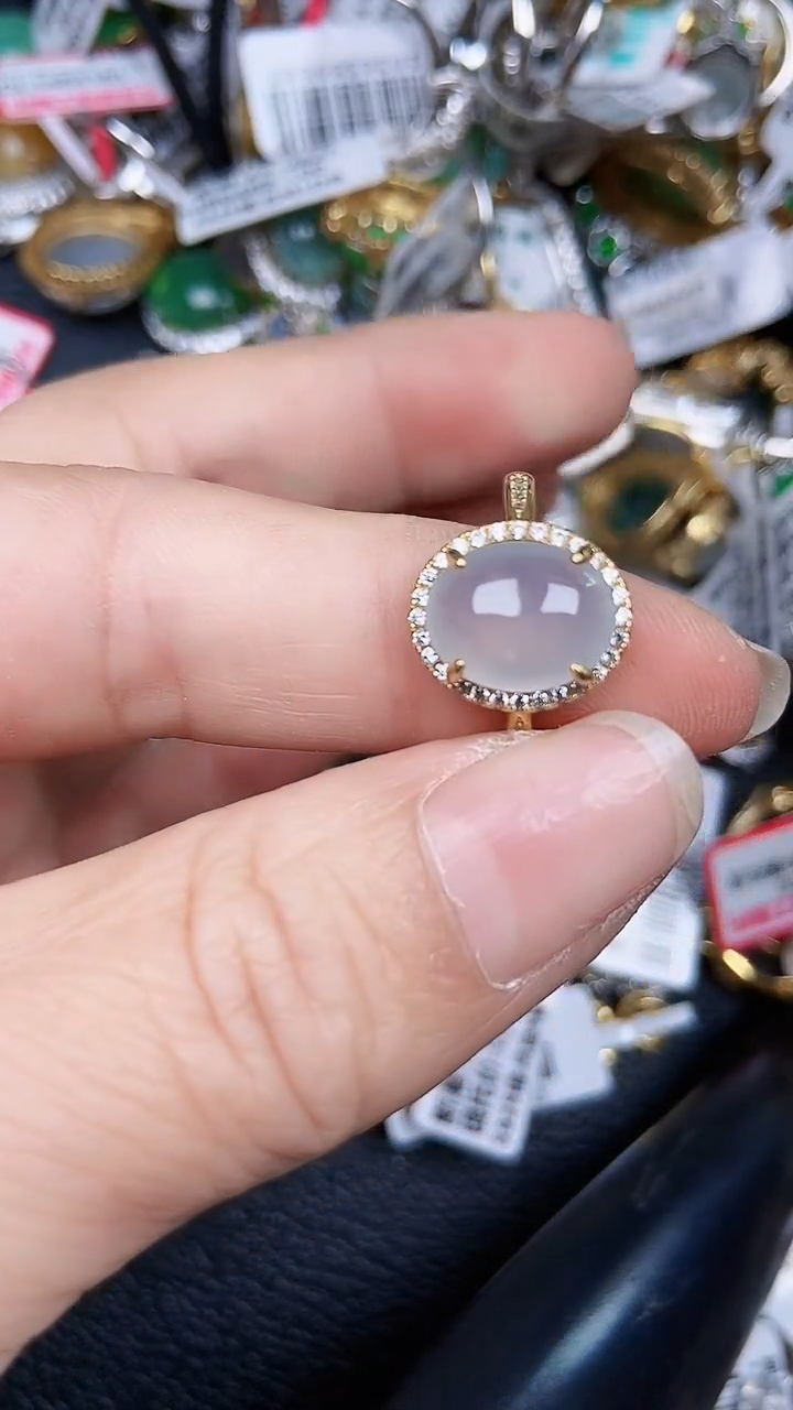 颈饰银S925镶嵌翡翠0645