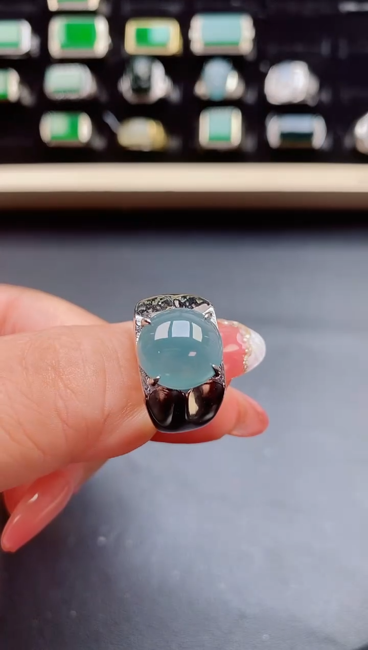 【闪购商品】翡翠戒指银S925镶嵌5085050