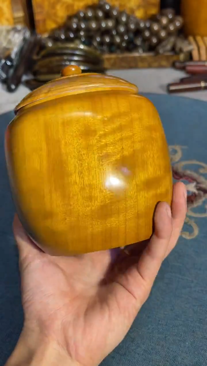 乌木类成套家具金丝楠茶叶罐 7