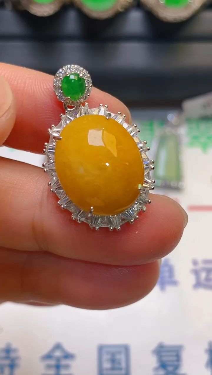 【闪购商品】翡翠耳饰银S925镶嵌天然A货翡翠1