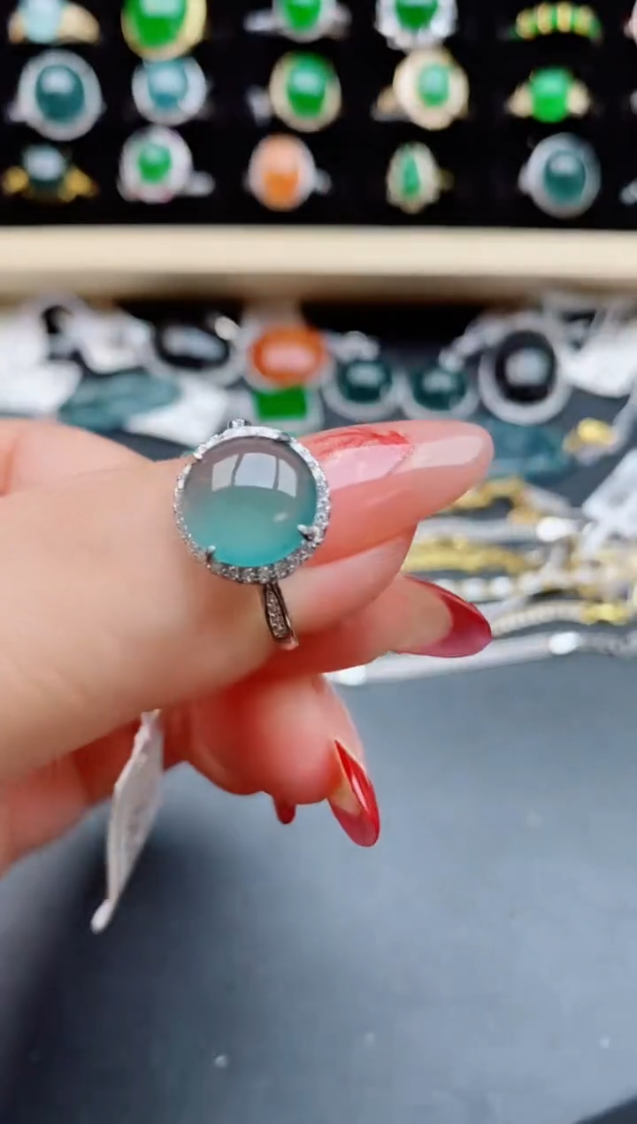 【闪购商品】翡翠戒指银S925镶嵌321321