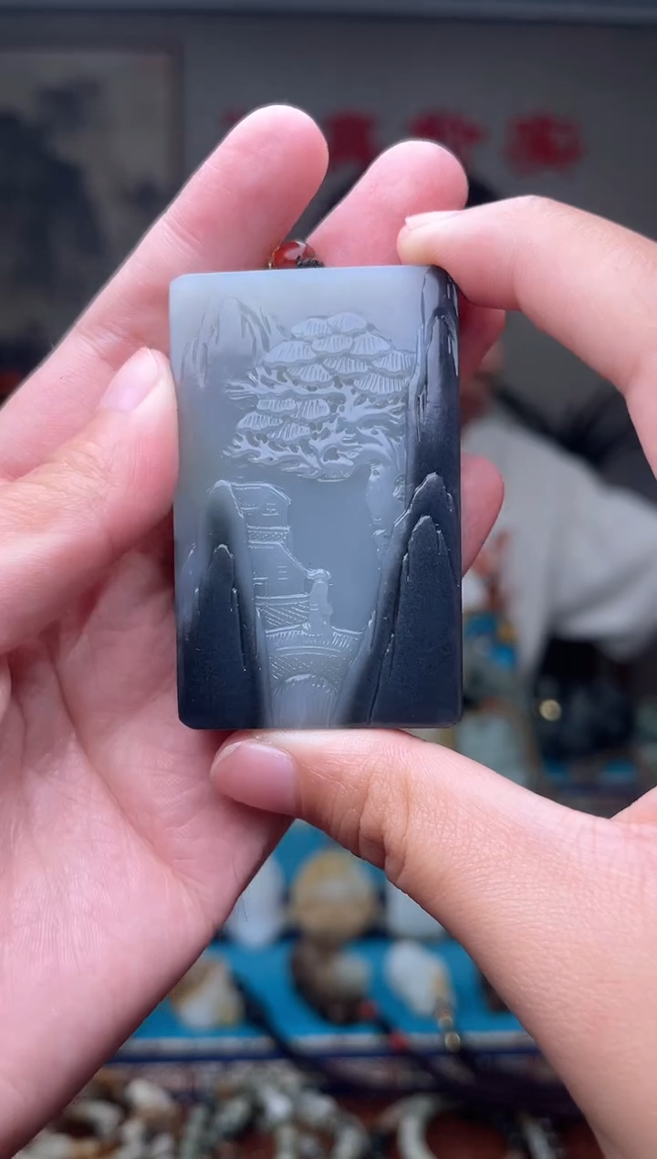 和田玉未镶嵌挂件1