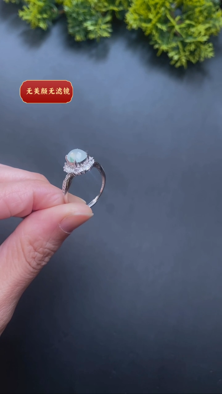 【闪购商品】翡翠戒指银S925镶嵌亏米福利