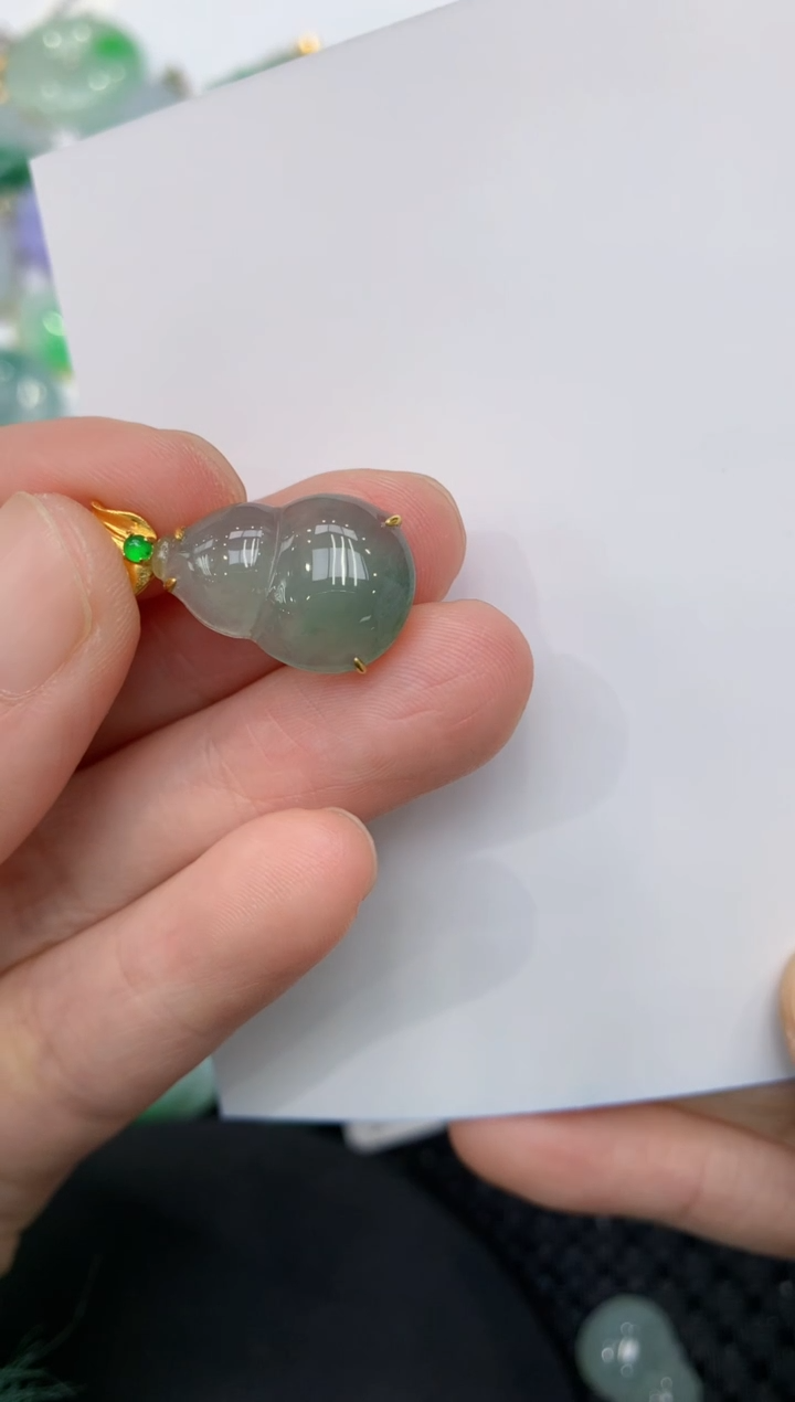 【闪购商品】翡翠颈饰18K金镶嵌11111111