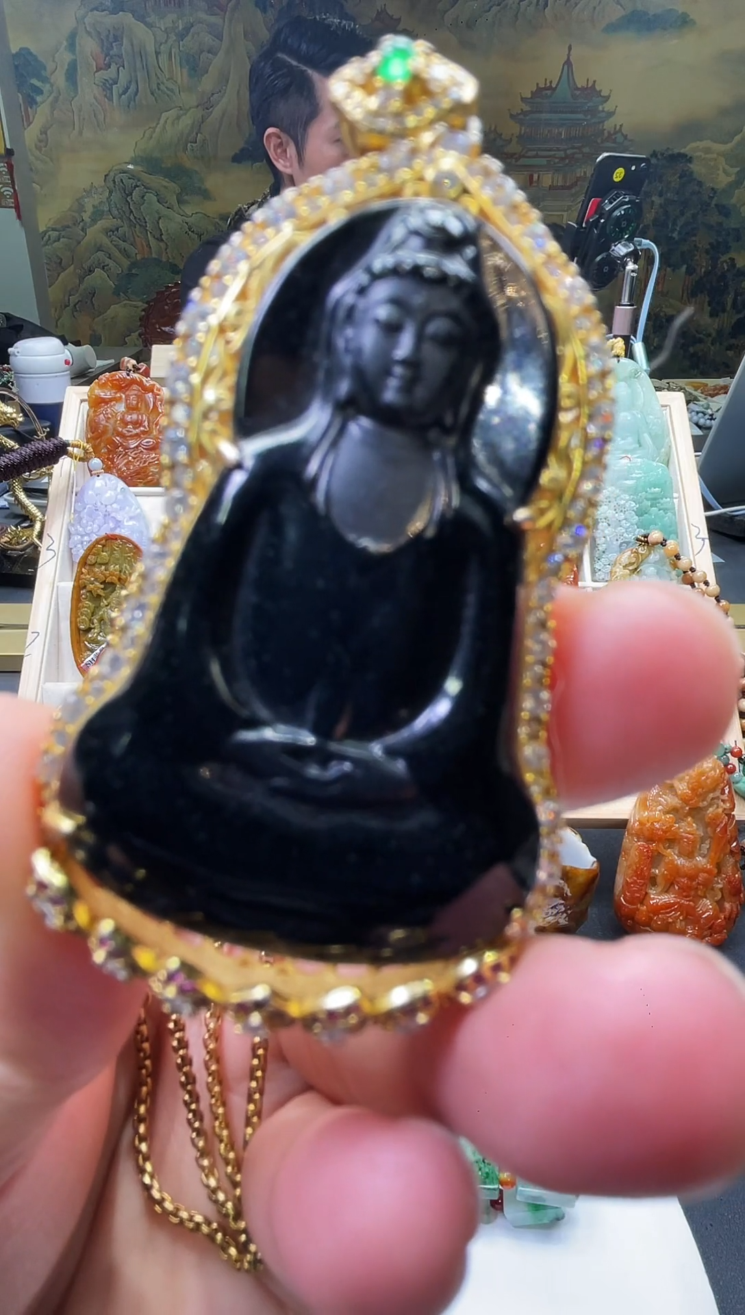 颈饰未镶嵌翡翠金澜翡翠1.2