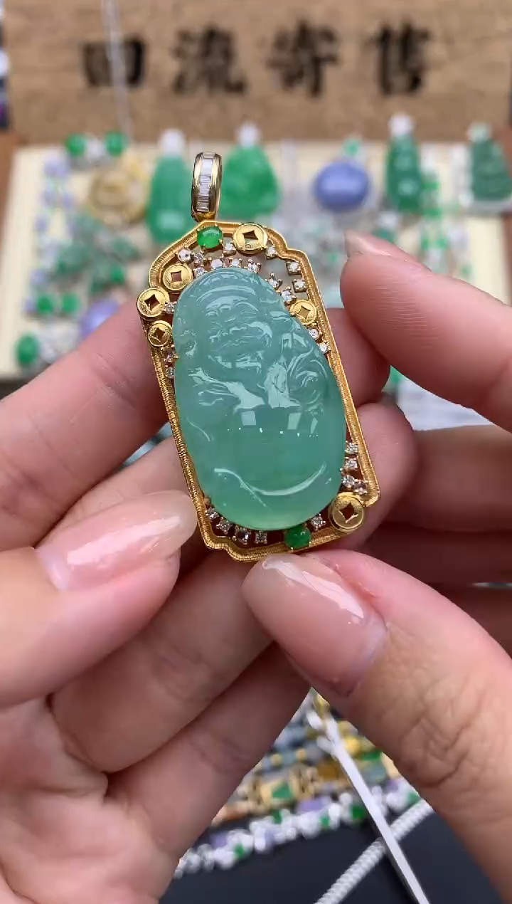 【闪购商品】翡翠颈饰18K金镶嵌617-中国好珍宝