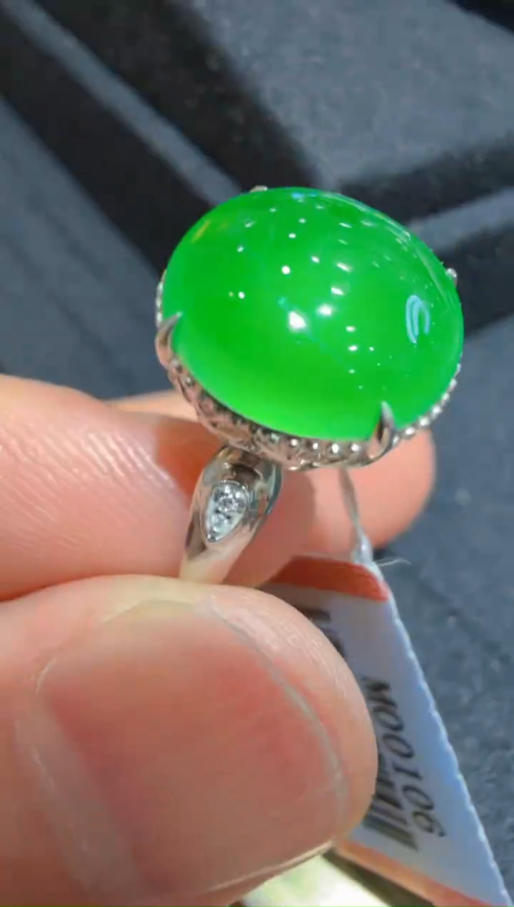 18K金镶嵌戒指翡翠多样性团购发一件