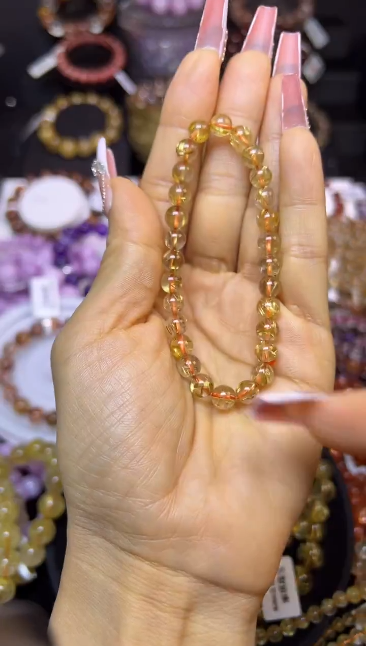 未镶嵌手串水晶金发晶6.7mm