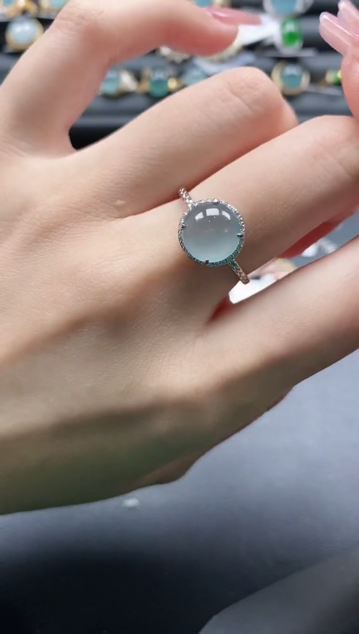 【闪购商品】翡翠戒指银S925镶嵌11111-