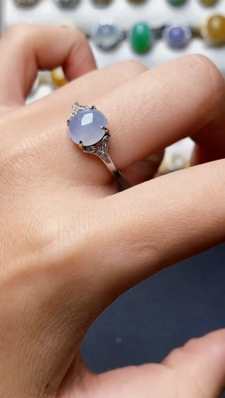 银S925镶嵌戒指翡翠4021