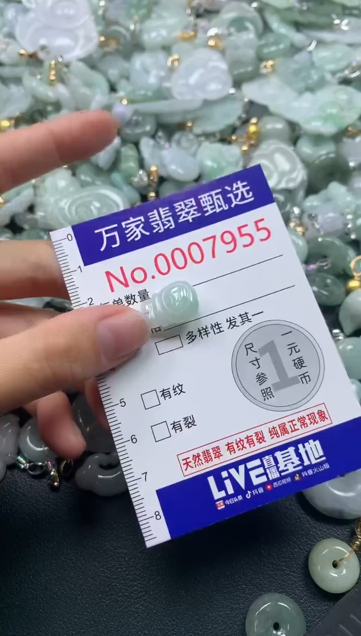 吊坠(不含链)未镶嵌翡翠7955
