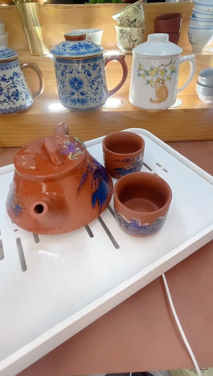 原矿紫砂马达成功石瓢壶一壶二杯礼盒装