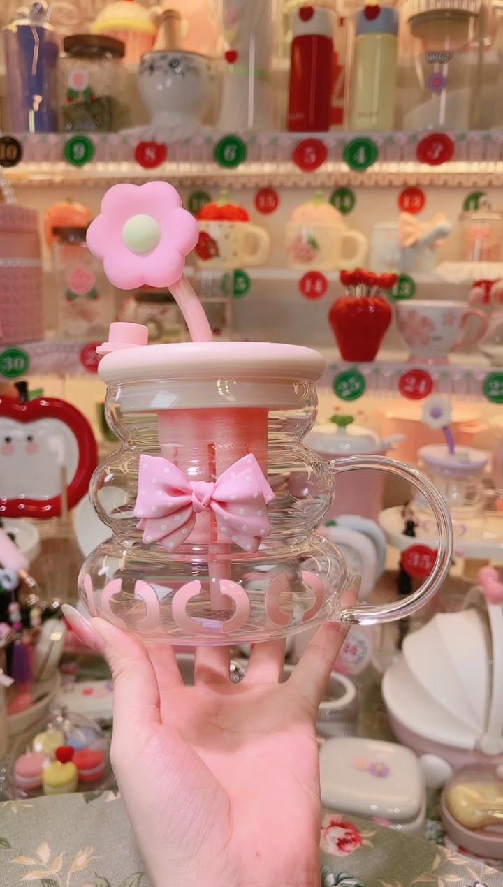 【闪购商品】摆件大容量吸管杯粉色品质好，发货快，放心拍