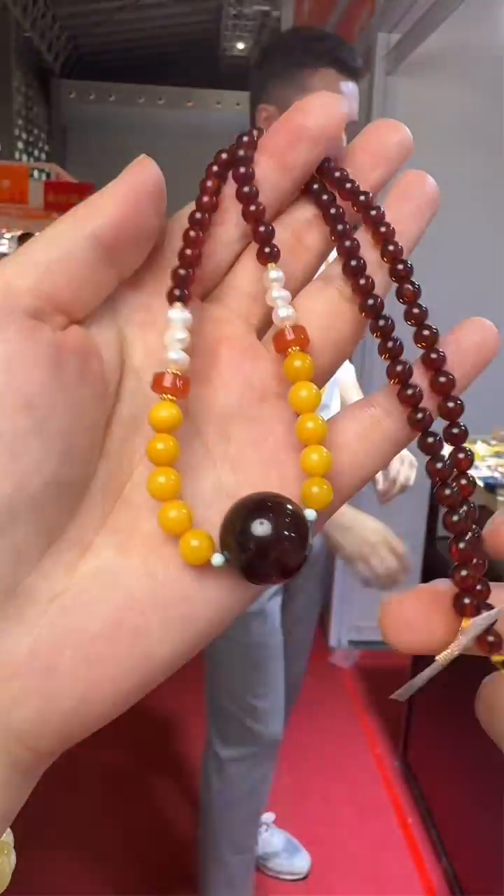 未镶嵌颈饰琥珀上海国际珠宝展假一罚十