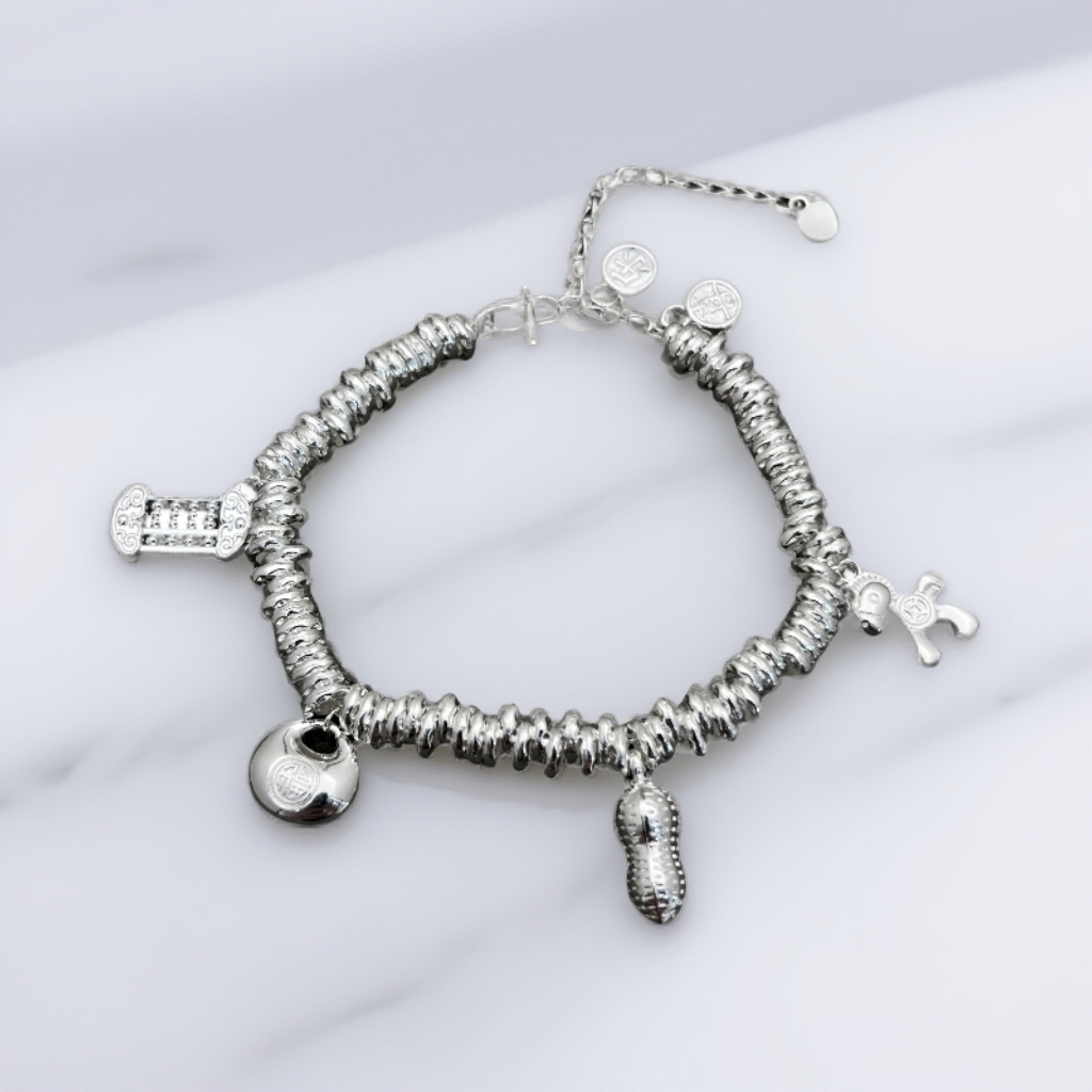 足银手链 民族风福袋算盘发生马上盘缠手链